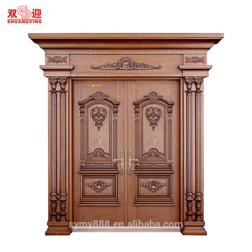 laser cut main gate design for splendid villa entrance steel double door uesd iron rolling board and copper powder coated